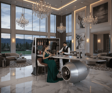 Aviator Bar Table & Cabinet with Propeller at Online8 Furniture Auckland NZ