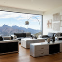 Aviator Entertainment Unit | Industrial Silver & Wood at Online8 Furniture Auckland NZ