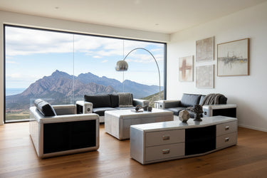 Aviator Entertainment Unit | Industrial Silver & Wood at Online8 Furniture Auckland NZ