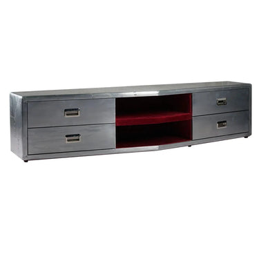 Aviator Entertainment Unit | Industrial Silver & Wood at Online8 Furniture Auckland NZ