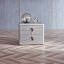 Aviator Side Table with 2 Drawers | Bedside Table at Online8 Furniture Auckland NZ