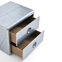 Aviator Side Table with 2 Drawers | Bedside Table at Online8 Furniture Auckland NZ