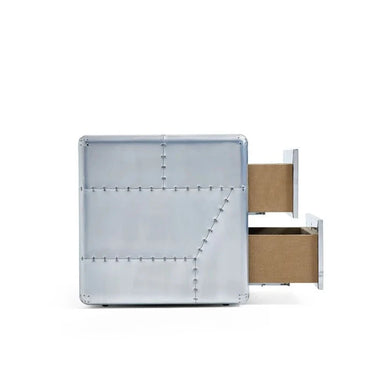 Aviator Side Table with 2 Drawers | Bedside Table at Online8 Furniture Auckland NZ