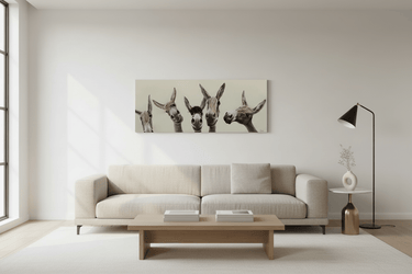 Bad Hair Day - 5 Donkey Canvas at Online8 Furniture Auckland NZ