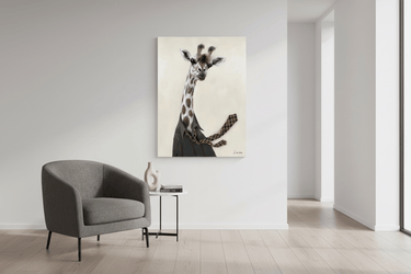 Bad Hair Day - Giraffe Canvas at Online8 Furniture Auckland NZ