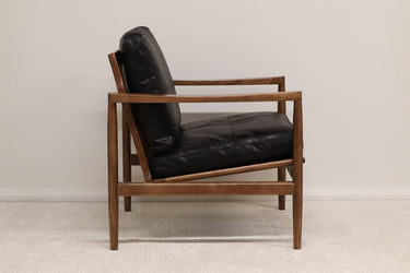 Bailey Leather Armchair Black at Online8 Furniture Auckland NZ