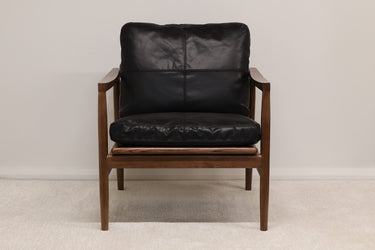 Bailey Leather Armchair Black at Online8 Furniture Auckland NZ