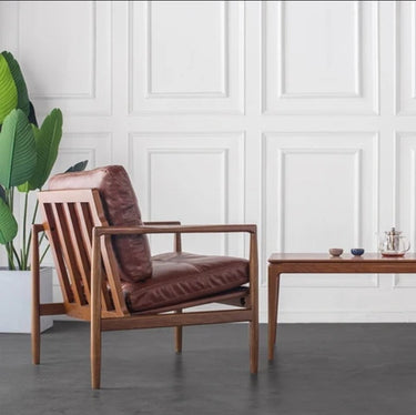 Bailey Leather Armchair - Saddle at Online8 Furniture Auckland NZ