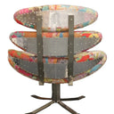 Balcar Patchwork Swivel Chair and Footstool at Online8 Furniture Auckland NZ