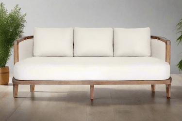 Bali 2 Seat Sofa - Oak & Rattan at Online8 Furniture Auckland NZ