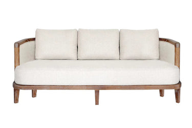 Bali 2 Seat Sofa - Oak & Rattan at Online8 Furniture Auckland NZ