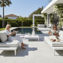 Bali Outdoor Modular 2 Seat Sofa with LH Table at Online8 Furniture Auckland NZ