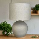 Ball Table Lamp with Linen Shade at Online8 Furniture Auckland NZ