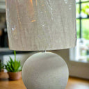 Ball Table Lamp with Linen Shade at Online8 Furniture Auckland NZ