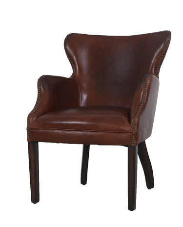 Baltimore Occasional Leather Chair: Vintage Cigar at Online8 Furniture Auckland NZ