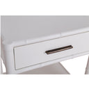Bamboo Detail 1 Drawer Bedside Table - White at Online8 Furniture Auckland NZ