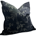Bamboo Leaf Cushion Cover - Black at Online8 Furniture Auckland NZ