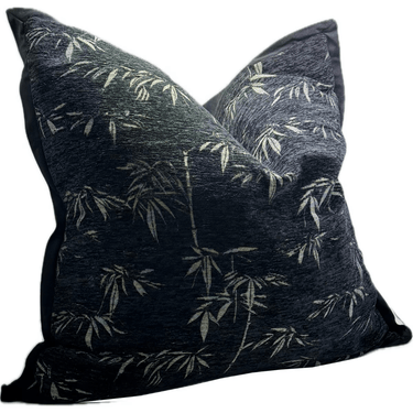 Bamboo Leaf Cushion Cover - Black at Online8 Furniture Auckland NZ