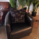 Bamboo Leaf Cushion Cover - Black at Online8 Furniture Auckland NZ