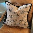 Bamboo Leaf Cushion Cover - Coffee at Online8 Furniture Auckland NZ