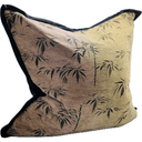 Bamboo Leaf Cushion Cover - Coffee at Online8 Furniture Auckland NZ