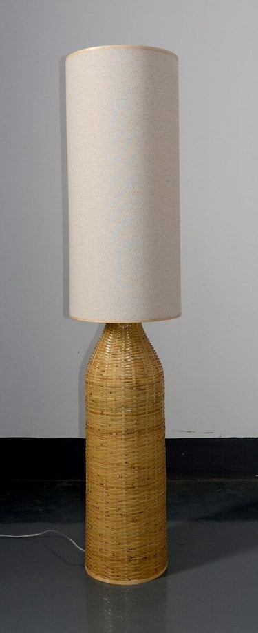 Bamboo & Linen Floor Lamp - Large at Online8 Furniture Auckland NZ