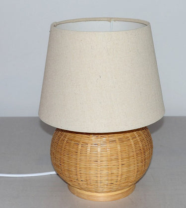 Bamboo & Linen Table Lamp 4 - Natural at Online8 Furniture Auckland NZ