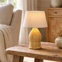 Bamboo & Linen Table Lamp 5 - Natural at Online8 Furniture Auckland NZ