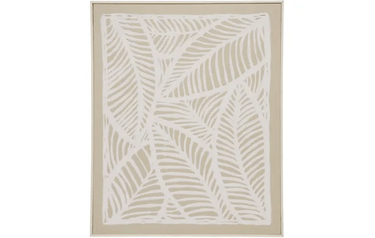 Banana Palm Textured Art - Natural Frame at Online8 Furniture Auckland NZ