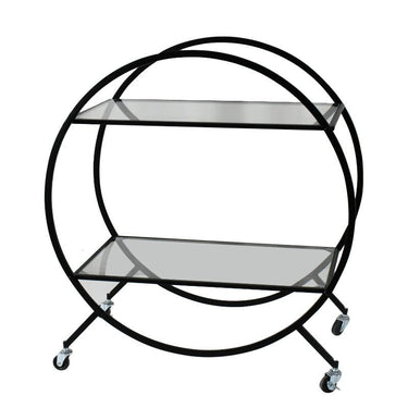 Delilah 2 Tier Bar Cart - Black at Online8 Furniture Auckland NZ