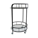 Delta Round Bar Cart - Black at Online8 Furniture Auckland NZ