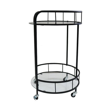 Delta Round Bar Cart - Black at Online8 Furniture Auckland NZ