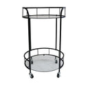 Delta Round Bar Cart - Black at Online8 Furniture Auckland NZ