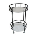 Delta Round Bar Cart - Black at Online8 Furniture Auckland NZ
