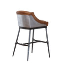Bar Stool - Aluminum & Top Grain Leather at Online8 Furniture Auckland NZ