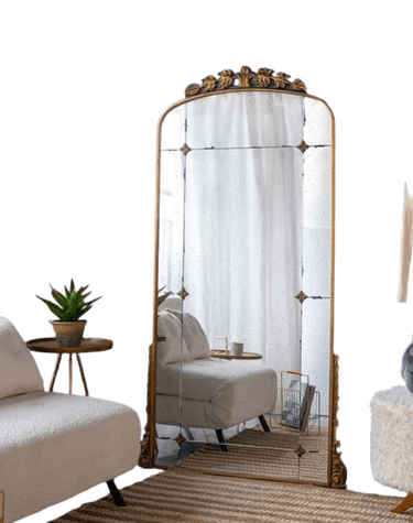 Baroque Gold Floor Mirror at Online8 Furniture Auckland NZ