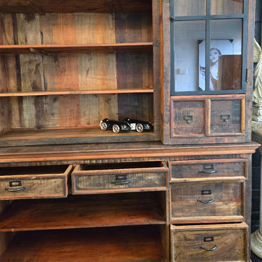 Baskerville Reclaimed Wooden Display Cabinet at Online8 Furniture Auckland NZ