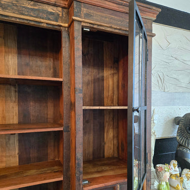 Baskerville Reclaimed Wooden Display Cabinet at Online8 Furniture Auckland NZ