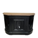 Bastian 4 Door Curved Sideboard - Antique Black at Online8 Furniture Auckland NZ