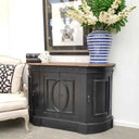 Bastian 4 Door Curved Sideboard - Antique Black at Online8 Furniture Auckland NZ