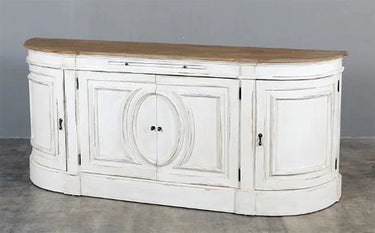 Bastian 4 Door Sideboard Distressed White - 2100mm at Online8 Furniture Auckland NZ