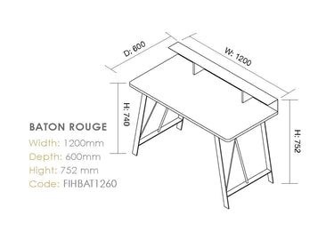 Baton Rouge Computer Desk at Online8 Furniture Auckland NZ
