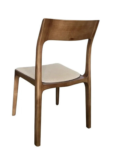 Baur Dining Chair - Linen Fabric / Walnut Frame at Online8 Furniture Auckland NZ