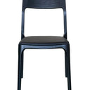 Baur Leather Dining Chair - Black at Online8 Furniture Auckland NZ