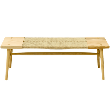 Baur Mid Century Nordic Style Bench at Online8 Furniture Auckland NZ