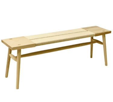 Baur Mid Century Nordic Style Bench at Online8 Furniture Auckland NZ