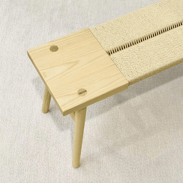 Baur Mid Century Nordic Style Bench at Online8 Furniture Auckland NZ