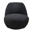 Baxter Boucle Swivel Chair - Black at Online8 Furniture Auckland NZ