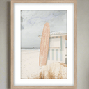 Beach Hut Framed Print - Natural at Online8 Furniture Auckland NZ