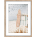 Beach Hut Framed Print - Natural at Online8 Furniture Auckland NZ